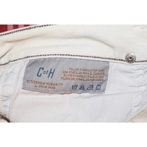 Citizens of Humanity Corduroy Straight Leg Pants Cream Women’s 29 - Picture 9 of 9